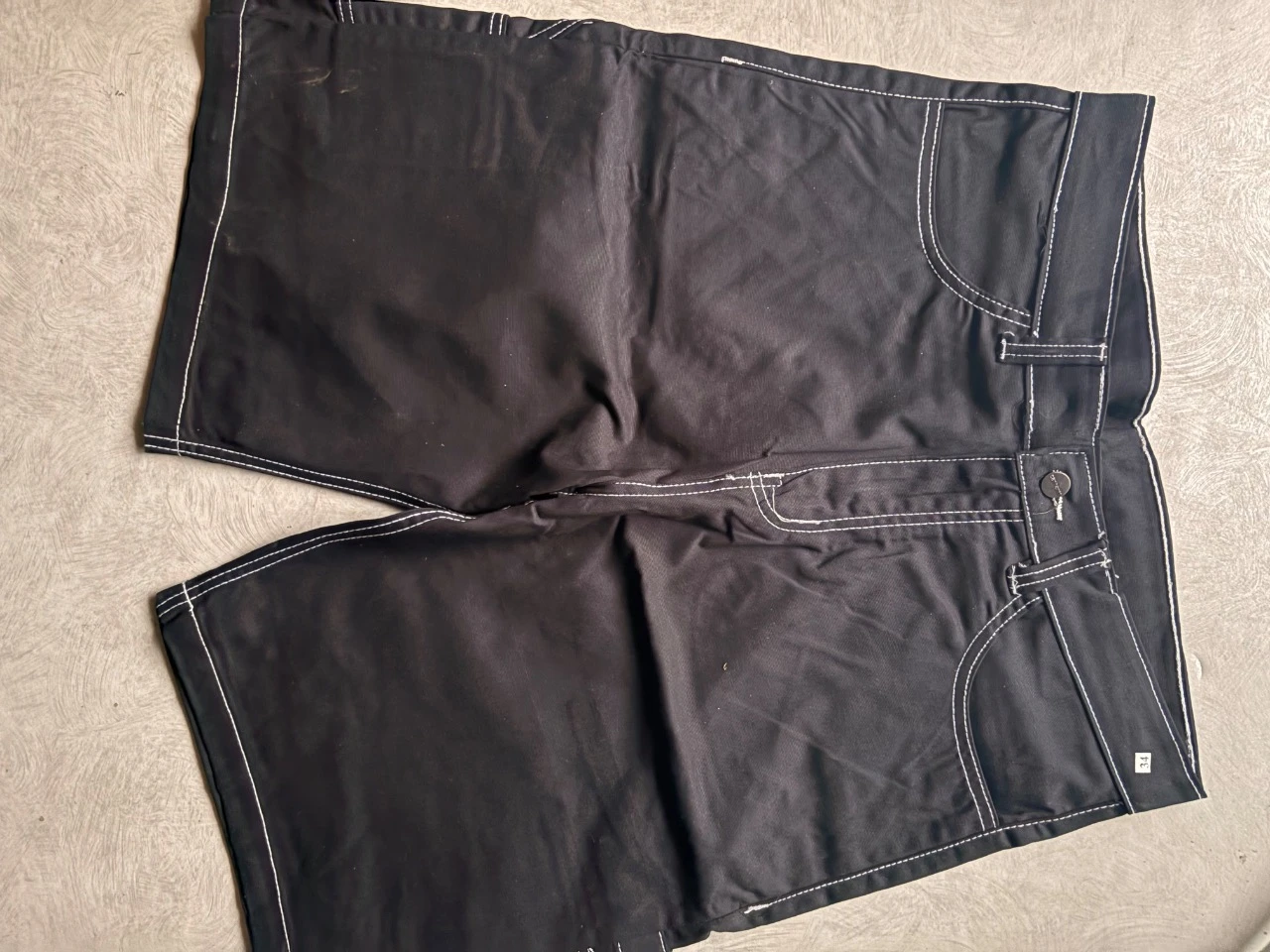 Carhartt Workwear Cargo Shorts Zwart W34 – Witte stiksels – Uitstekende staat – photo 7